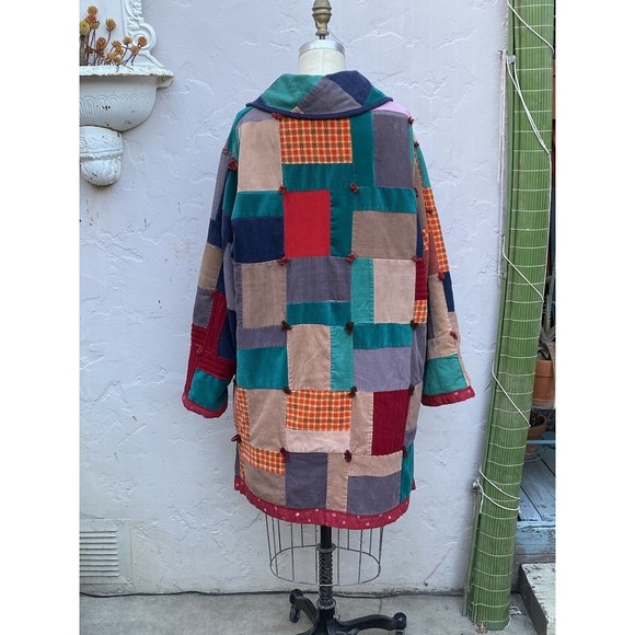 LADY LANCASTER The Market Jacket Coat Vintage Quilt Handmade Wearable Art - Picture 2 of 16